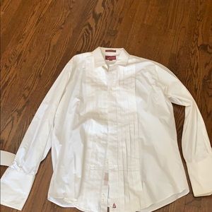 men’s white button up